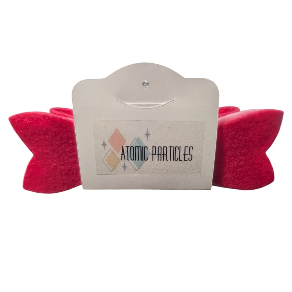 2 Tone Pink Felt Hair Bow Clip